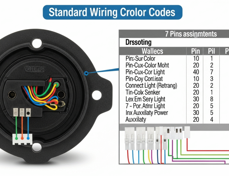 Wiring Diagram for a 7 Pin Trailer Socket
